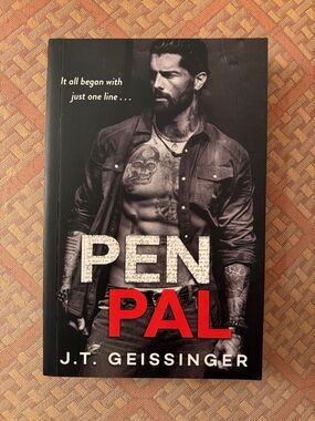 PEN PAL by J.T. Geissinger - Black & Red Paperback - SPRAYED EDGES